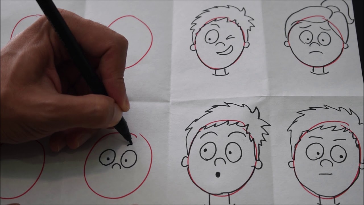 dibujos de expresiones de la cara para niños