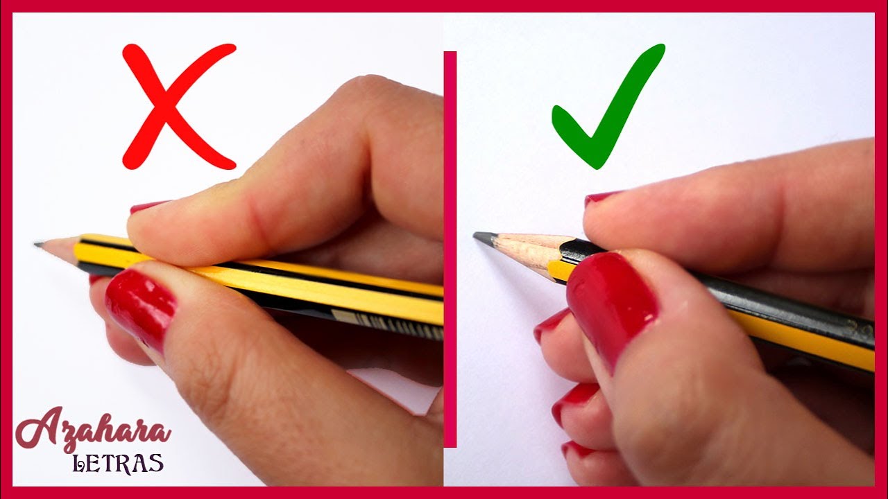 forma correcta de agarrar el lapiz