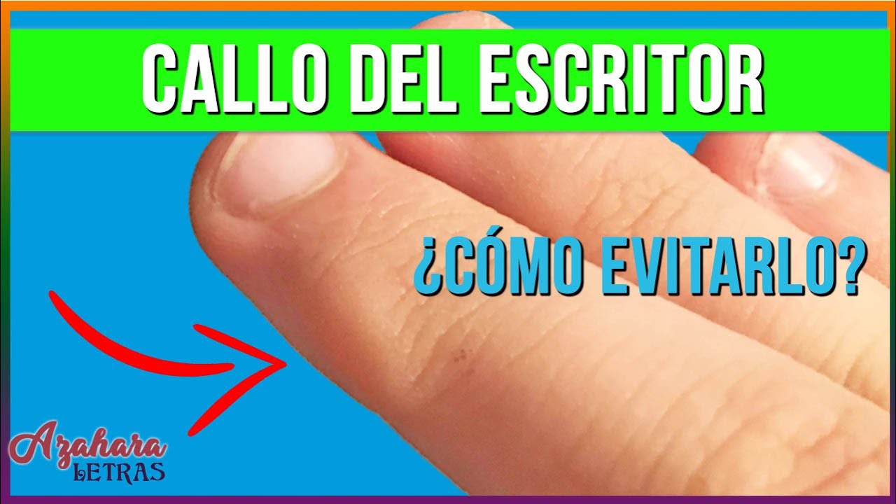 como quitar un callo del dedo dela mano por escribir