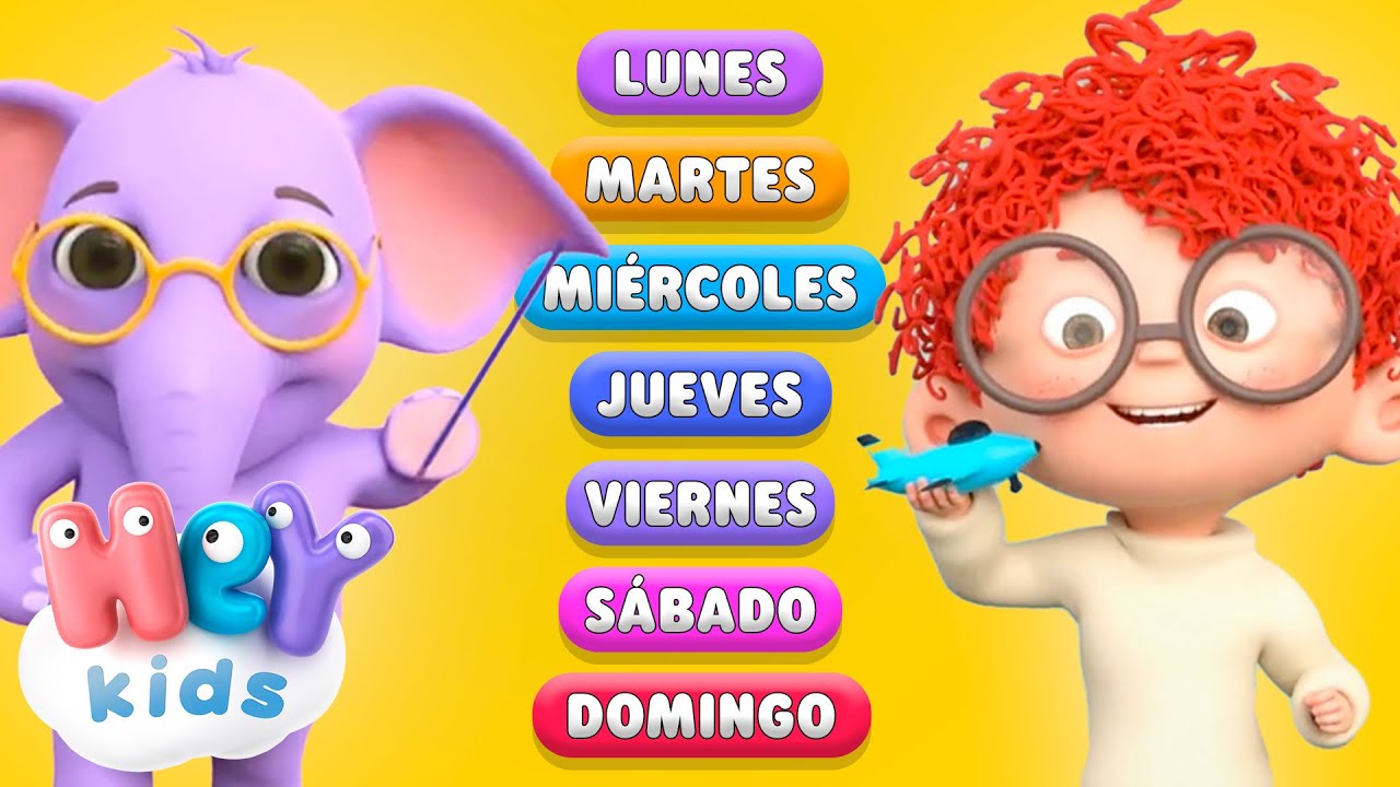 dias de la semana para niños con dibujos